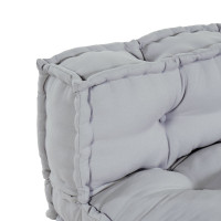 Produktbild för Pallettsoffa Kudde 2 pcs Grå 120 x 80 x 38 cm Tyg