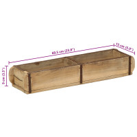 Produktbild för Bricka 4 pcs Brun 57 x 15 x 9 cm Solid återvunnen trä