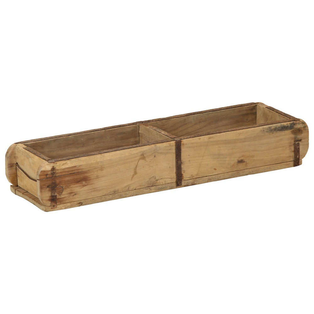 Produktbild för Bricka 4 pcs Brun 57 x 15 x 9 cm Solid återvunnen trä