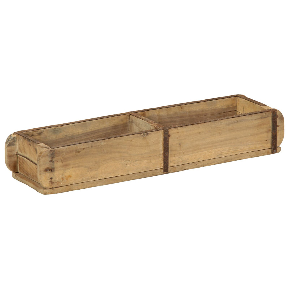 Produktbild för Bricka 4 pcs Brun 57 x 15 x 9 cm Solid återvunnen trä
