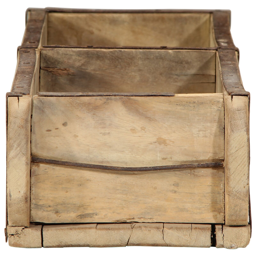 Produktbild för Bricka 4 pcs Brun 57 x 15 x 9 cm Solid återvunnen trä