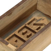 Produktbild för Bricka 4 pcs Brun 57 x 15 x 9 cm Solid återvunnen trä