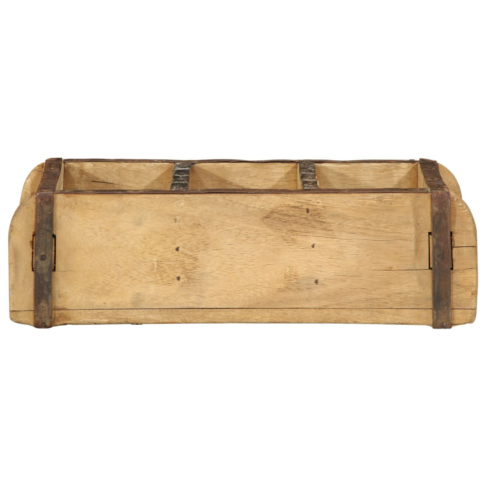 Produktbild för Bricka 4 pcs Brun 30 x 14 x 9 cm Solid återvunnen trä