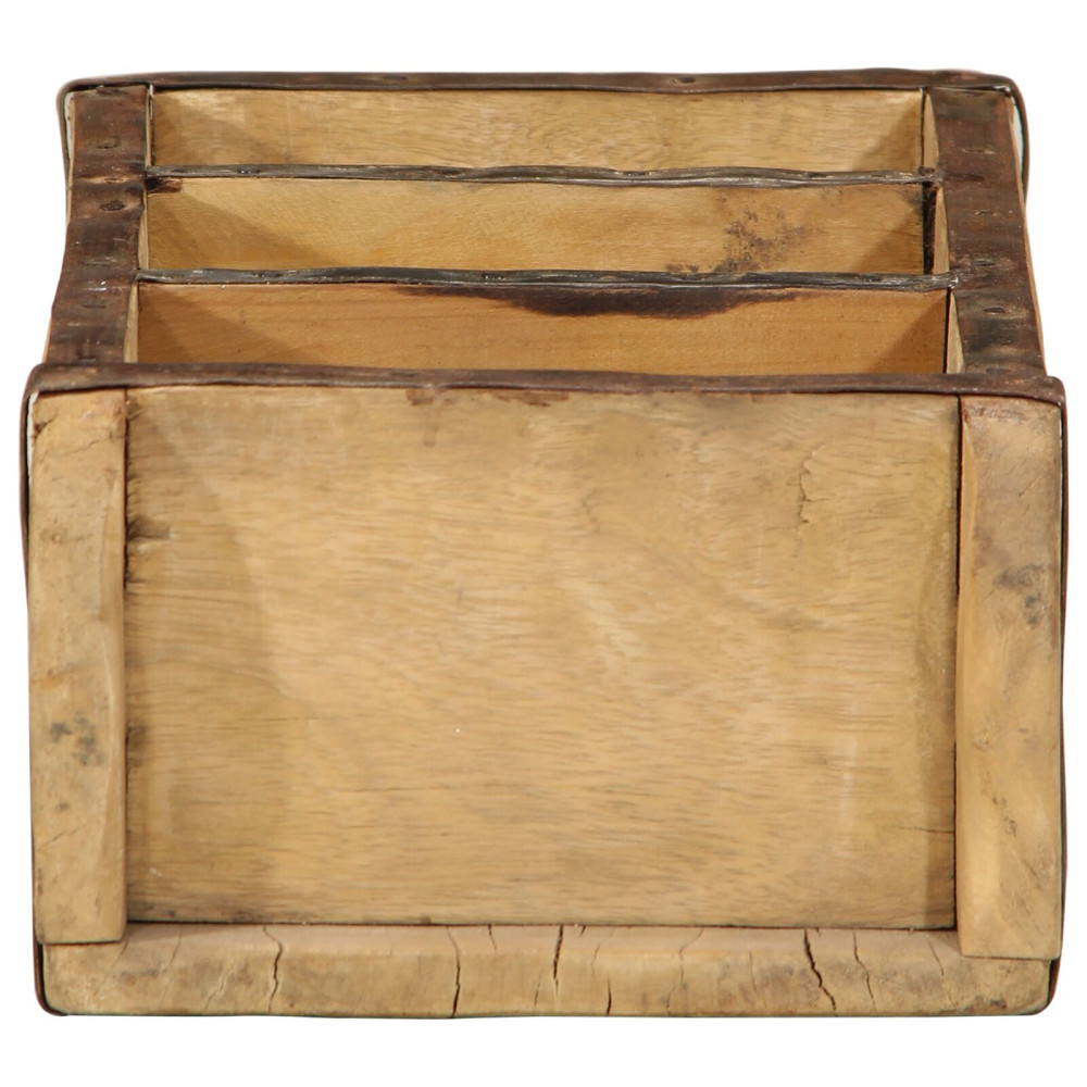 Produktbild för Bricka 4 pcs Brun 30 x 14 x 9 cm Solid återvunnen trä