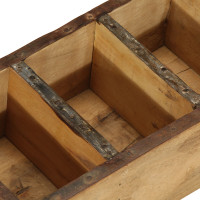 Produktbild för Bricka 4 pcs Brun 30 x 14 x 9 cm Solid återvunnen trä