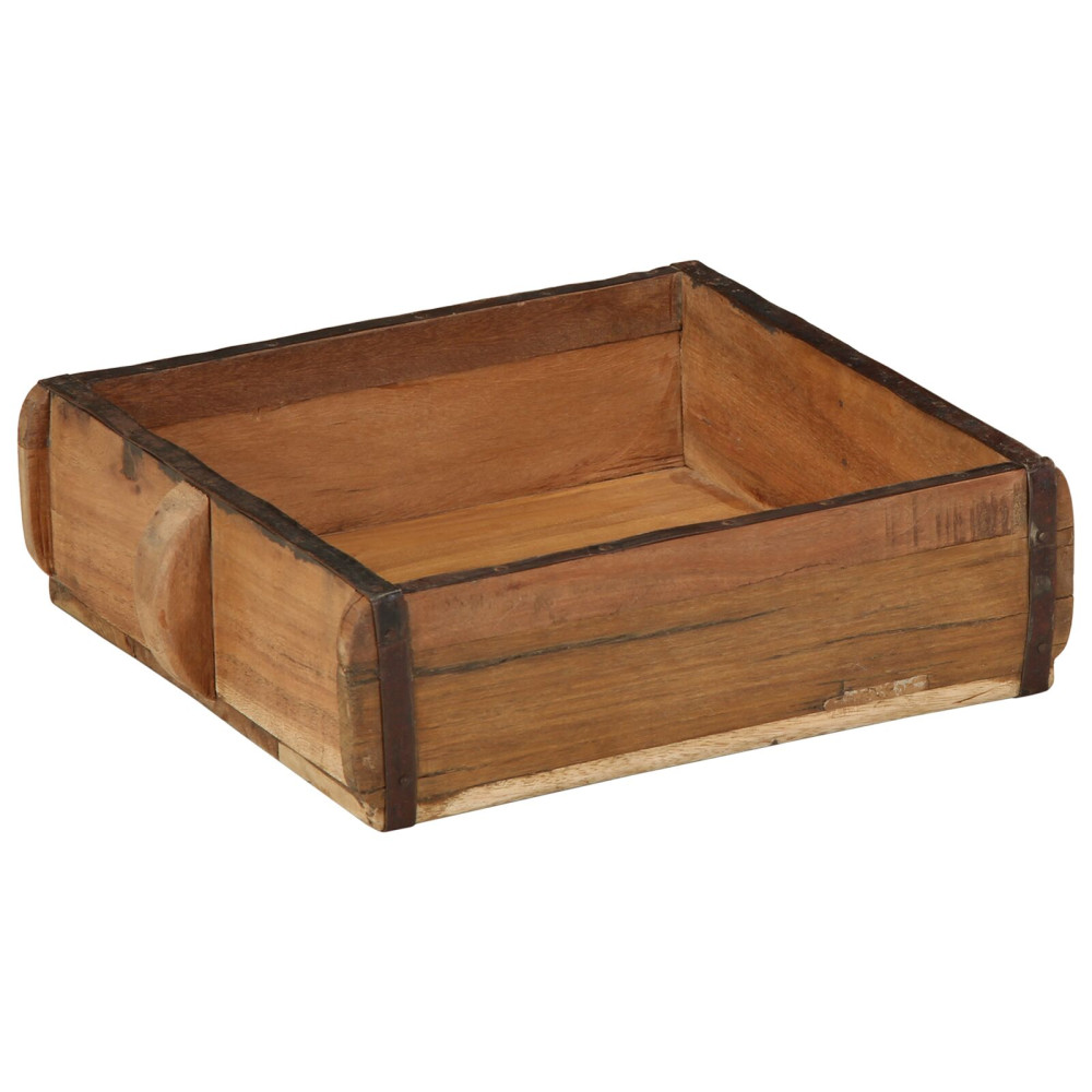 Produktbild för Bricka 2 pcs Brun 29 x 31 x 10 cm Solid återvunnen trä