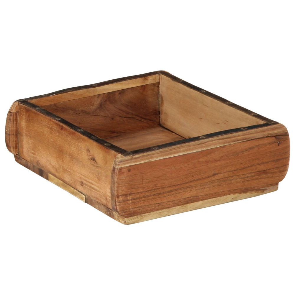 Produktbild för Bricka 2 pcs Brun 29 x 31 x 10 cm Solid återvunnen trä