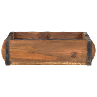 Produktbild för Bricka med lagring Brun 29 x 31 x 10 cm Solid återvunnen trä