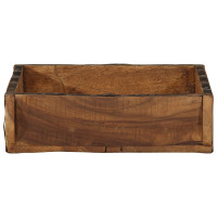 Produktbild för Bricka 4 pcs Brun 29 x 31 x 10 cm Solid återvunnen trä