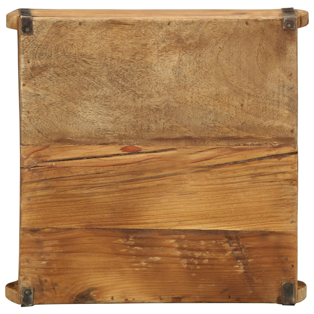 Produktbild för Bricka 4 pcs Brun 29 x 31 x 10 cm Solid återvunnen trä