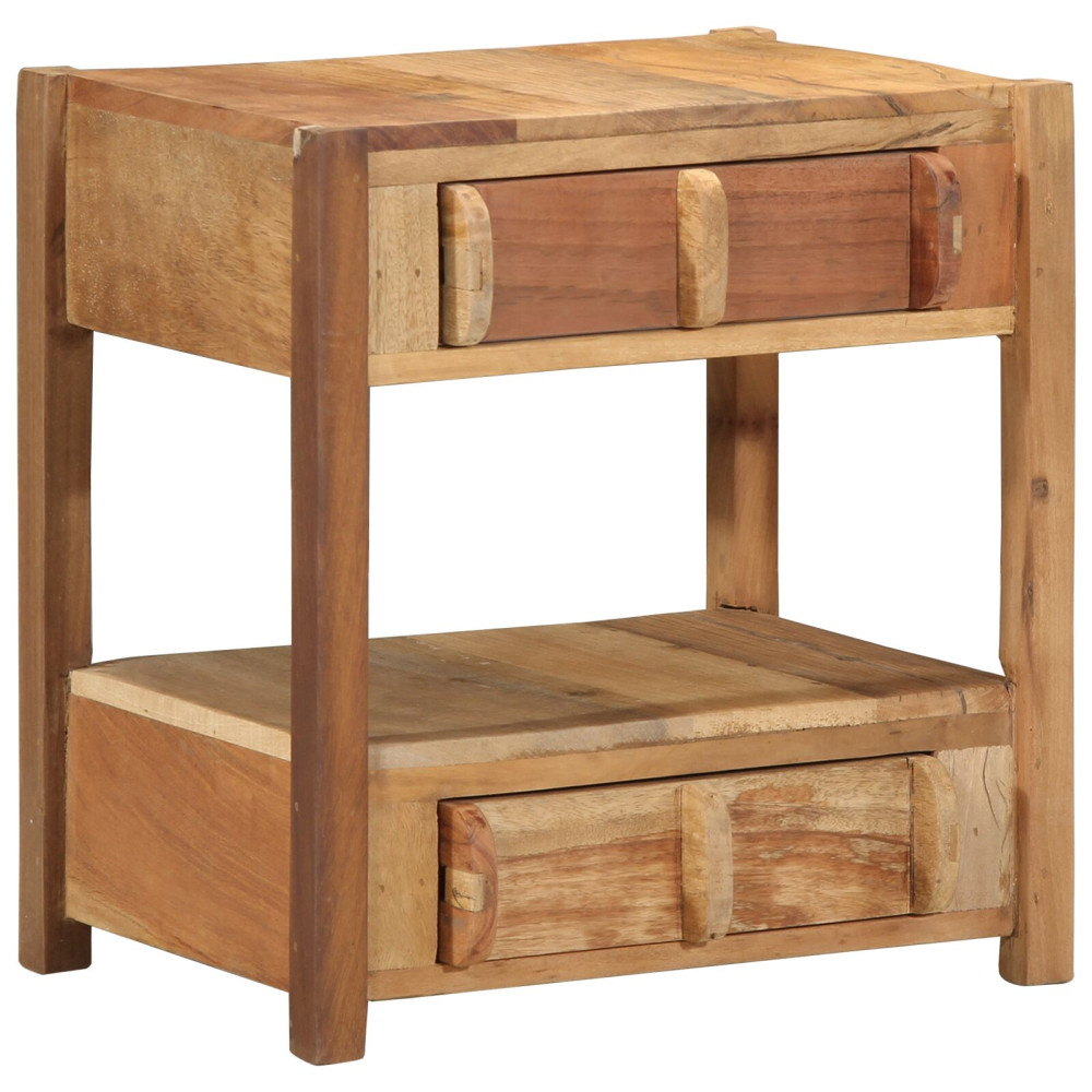 Produktbild för Sidobord med låda Brun 43 x 32 x 46 cm Solid återvunnen trä