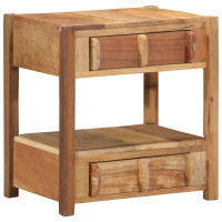 Produktbild för Sidobord med låda Brun 43 x 32 x 46 cm Solid återvunnen trä