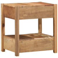 Produktbild för Sidobord med låda Brun 43 x 32 x 46 cm Solid återvunnen trä