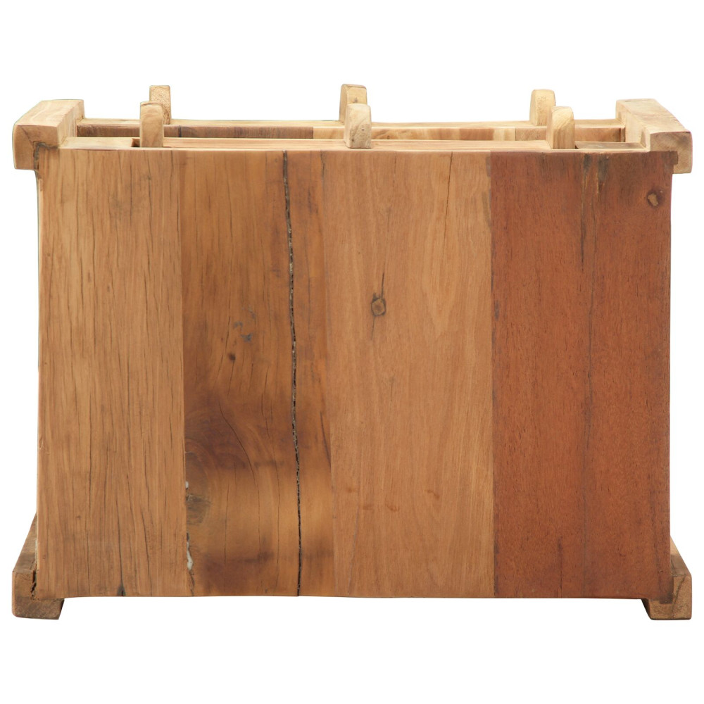 Produktbild för Sidobord med låda Brun 43 x 32 x 46 cm Solid återvunnen trä