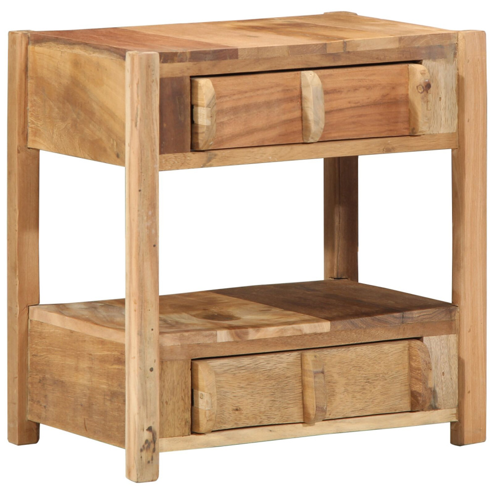 Produktbild för Sidobord med låda Brun 43 x 32 x 46 cm Solid återvunnen trä