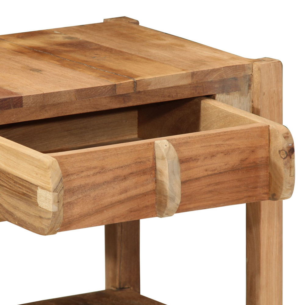 Produktbild för Sidobord med låda Brun 43 x 32 x 46 cm Solid återvunnen trä
