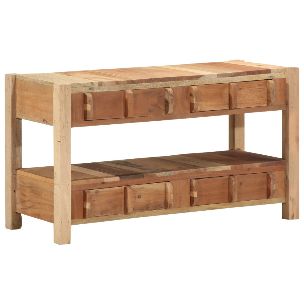 Produktbild för TV-skåp med låda Brun 83 x 33 x 46 cm Solid återvunnen trä