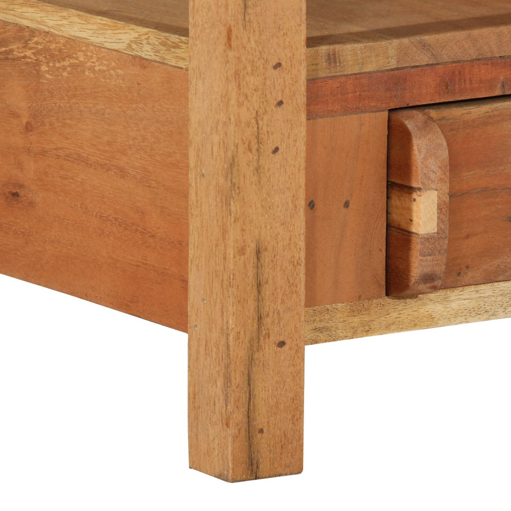 Produktbild för TV-skåp med låda Brun 83 x 33 x 46 cm Solid återvunnen trä