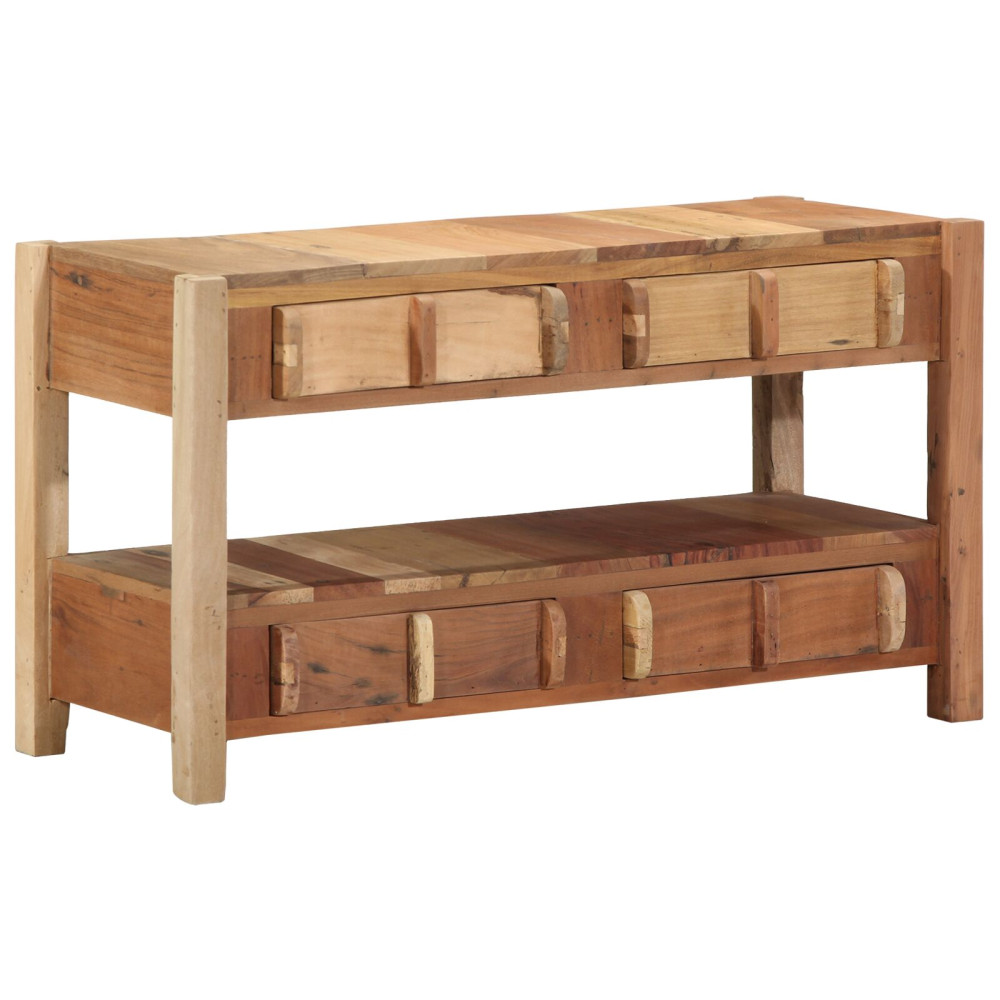 Produktbild för TV-skåp med låda Brun 83 x 33 x 46 cm Solid återvunnen trä