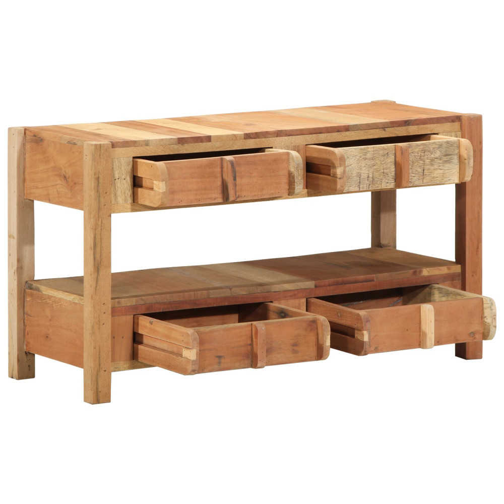 Produktbild för TV-skåp med låda Brun 83 x 33 x 46 cm Solid återvunnen trä