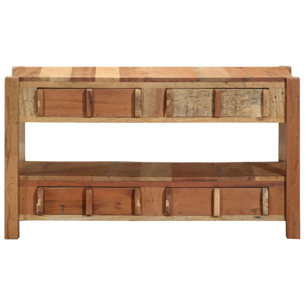 Produktbild för TV-skåp med låda Brun 83 x 33 x 46 cm Solid återvunnen trä