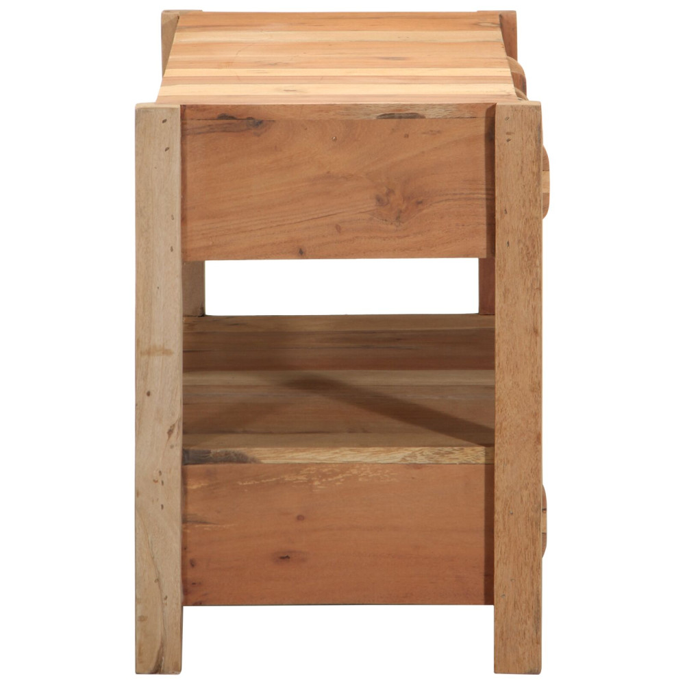 Produktbild för TV-skåp med låda Brun 83 x 33 x 46 cm Solid återvunnen trä