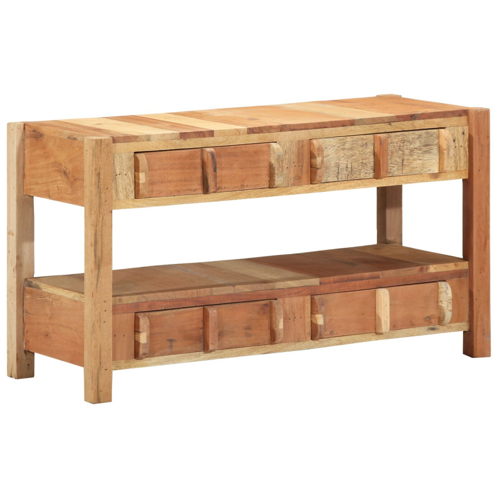 Produktbild för TV-skåp med låda Brun 83 x 33 x 46 cm Solid återvunnen trä