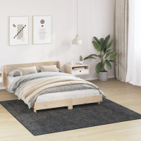 Produktbild för Anti-glid Shaggy Matta Mörkgrå 200 x 200 cm PP