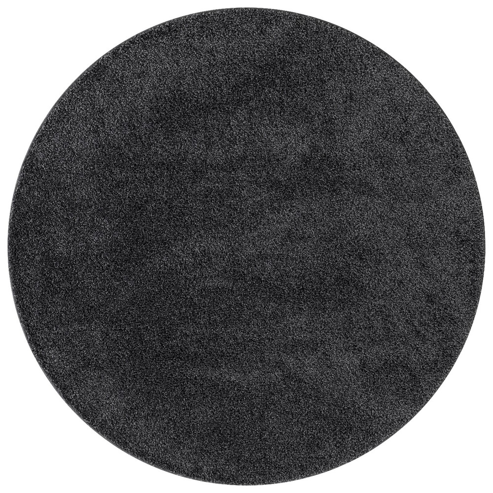 Produktbild för Anti-glid Shaggy Matta Mörkgrå 160 x 160 cm PP