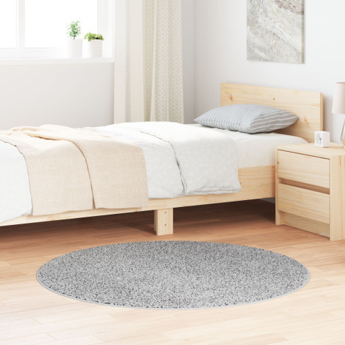vidaXL Anti-glid Shaggy Matta Grå 120 x 120 cm PP