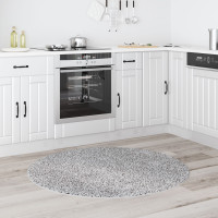 Produktbild för Anti-glid Shaggy Matta Grå 120 x 120 cm PP