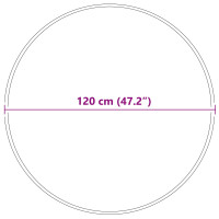 Produktbild för Anti-glid Shaggy Matta Grå 120 x 120 cm PP