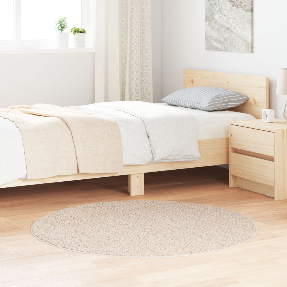 Produktbild för Anti-glid Shaggy Matta Kräm 120 x 120 cm PP