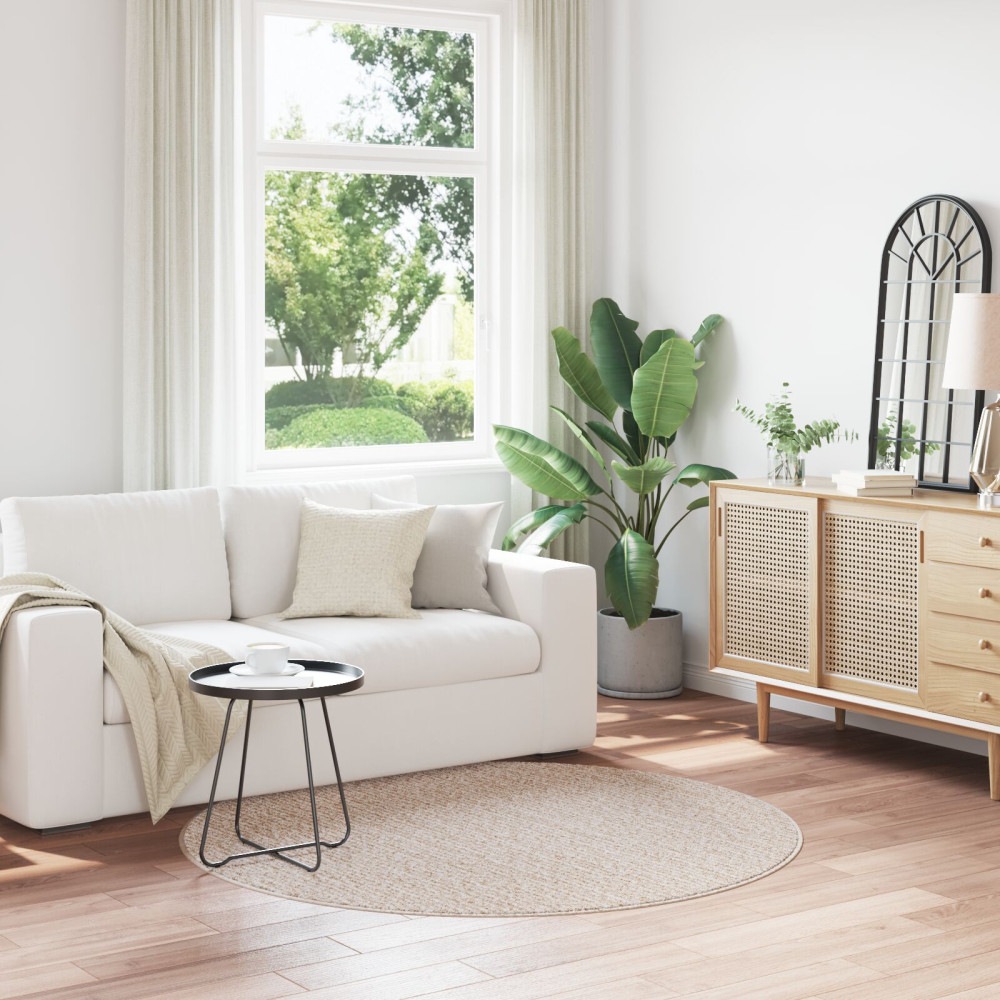 Produktbild för Anti-glid Shaggy Matta Kräm 160 x 160 cm PP