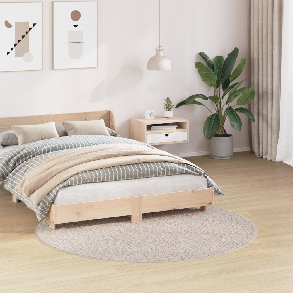 Produktbild för Anti-glid Shaggy Matta Kräm 160 x 160 cm PP