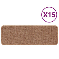 Produktbild för Halkfria trappmattor Latexbakgrund 15 pcs Gul 60 x 25 cm PP