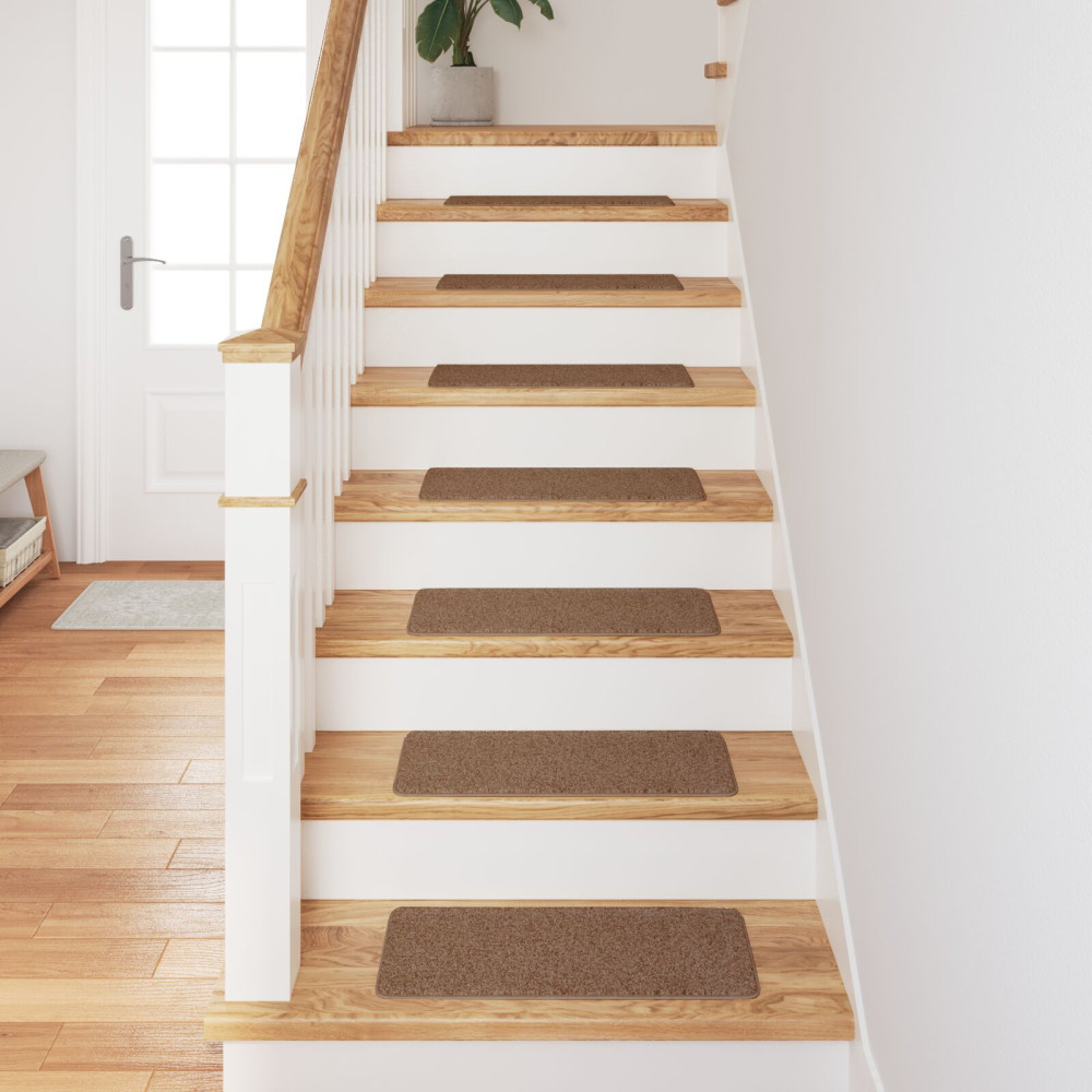 Produktbild för Halkfria trappmattor Latexbakgrund 15 pcs Gul 60 x 25 cm PP