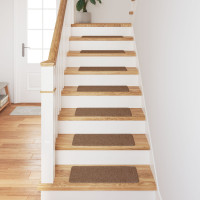 Produktbild för Halkfria trappmattor Latexbakgrund 15 pcs Gul 60 x 25 cm PP