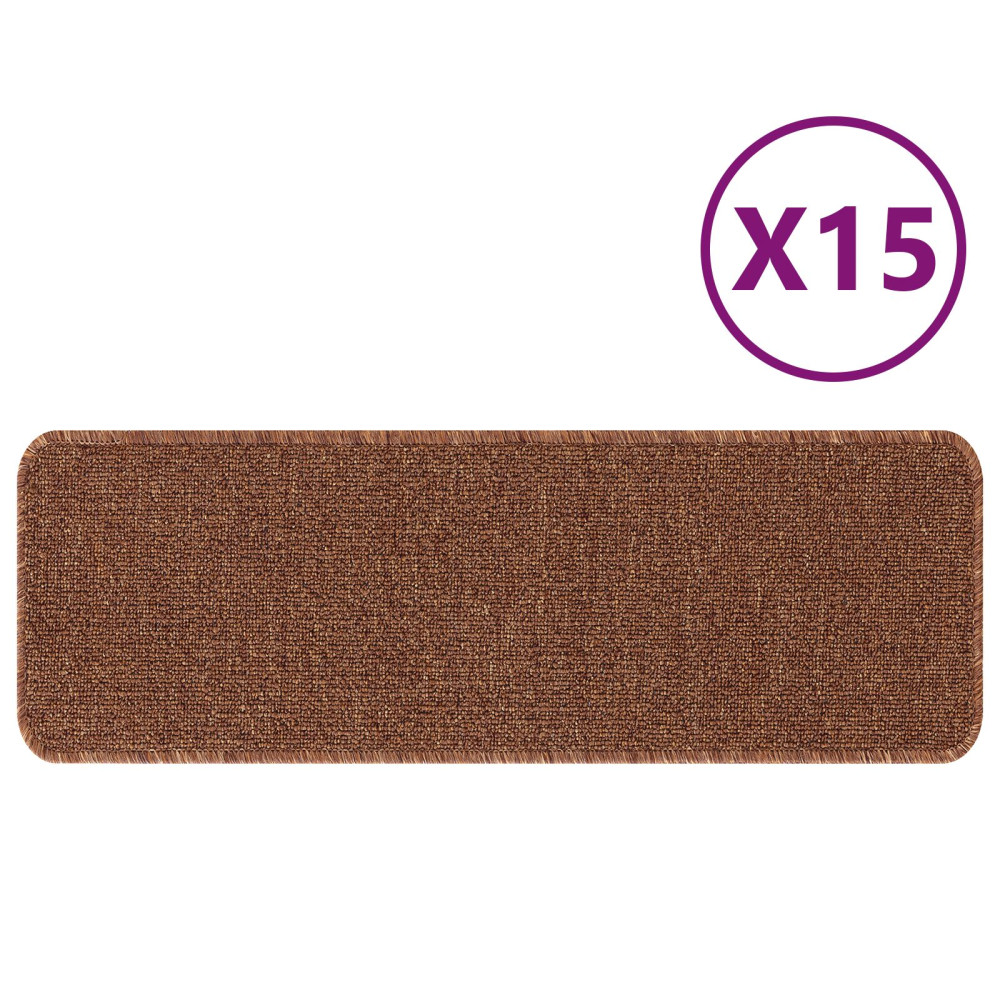 Produktbild för Halkfria trappmattor Latexbakgrund 15 pcs Gul 60 x 25 cm PP