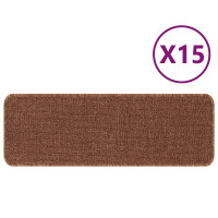 Produktbild för Halkfria trappmattor Latexbakgrund 15 pcs Gul 60 x 25 cm PP