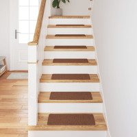 Produktbild för Halkfria trappmattor Latexbakgrund 15 pcs Gul 60 x 25 cm PP