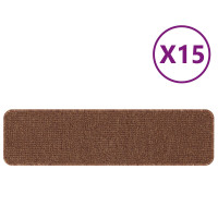 Produktbild för Halkfria trappmattor Latexbakgrund 15 pcs Gul 75 x 20 cm PP