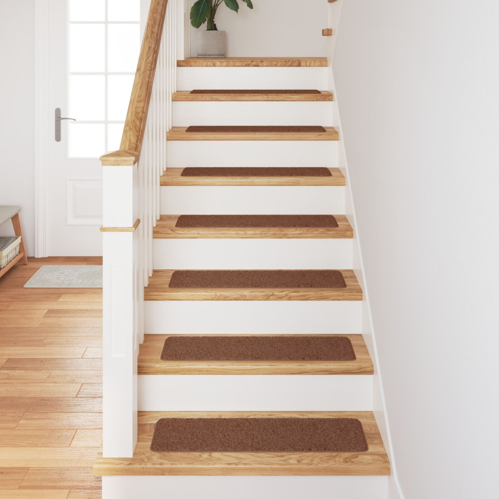 Produktbild för Halkfria trappmattor Latexbakgrund 15 pcs Gul 75 x 20 cm PP