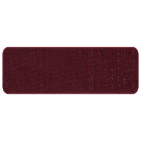 Produktbild för Halkfria trappmattor 15 pcs Bordeaux 60 x 25 cm PP