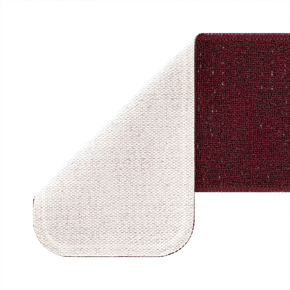 Produktbild för Halkfria trappmattor 15 pcs Bordeaux 75 x 20 cm PP
