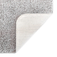 Produktbild för Halkfri badmatta med toalettutskärning Grå 50 x 50 cm PP