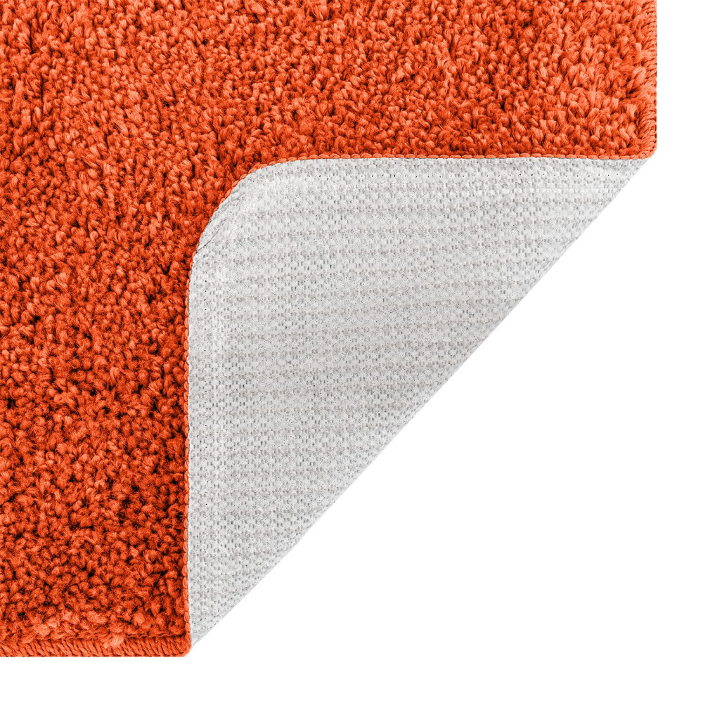 Produktbild för Halkfri badmatta med toalettutskärning Orange 50 x 50 cm PP