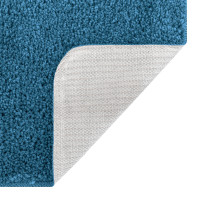 Produktbild för Halkfri badmatta med toalettutskärning Blå 50 x 50 cm PP