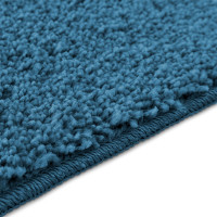 Produktbild för Halkfri badmatta med toalettutskärning Blå 50 x 50 cm PP