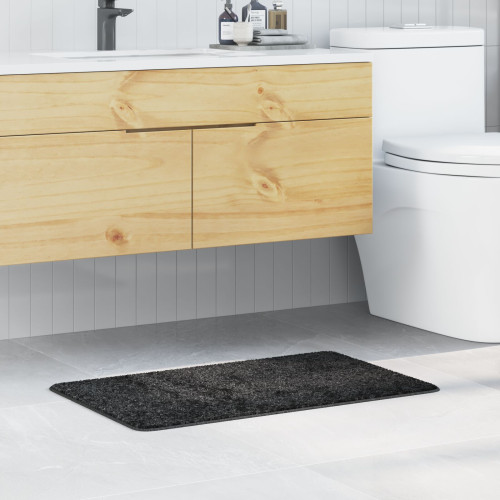 vidaXL Halkfri Badmatta Mörkgrå 50 x 80 cm PP